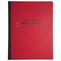 Piqûre 315X245 Registre objets mobiliers 80 pages