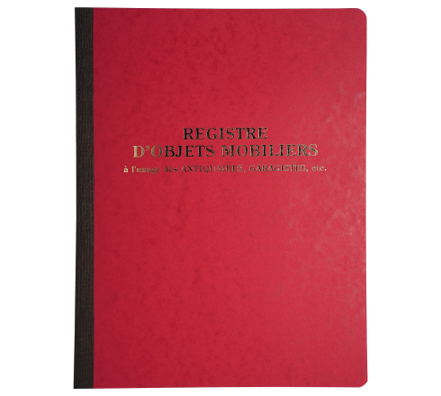 Piqûre 315X245 Registre objets mobiliers 80 pages