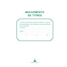Registre des mouvements de titre, liste des actionnaires, 58 feuillets