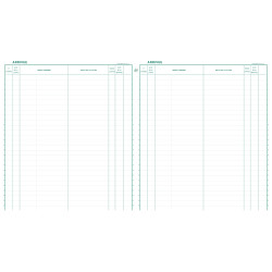 Registre 32x27cm Enregistrement du courrier 26 lignes 200 pages