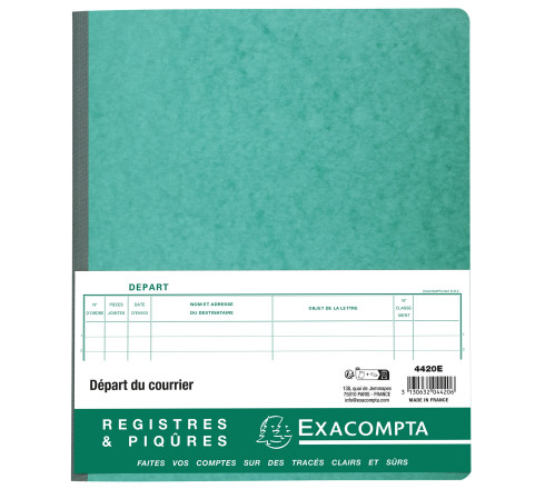 Piqûre 32x27cm Départ du courrier 26 lignes 80 pages