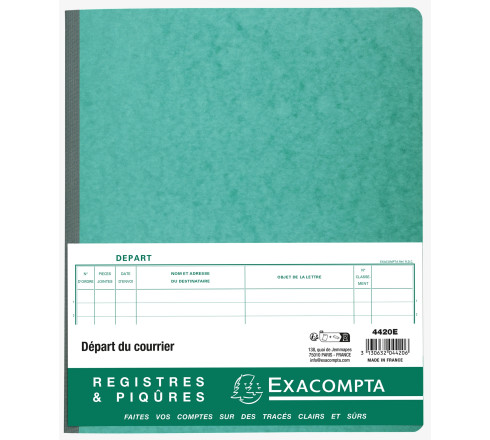 Piqûre 32x27cm Départ du courrier 26 lignes 80 pages