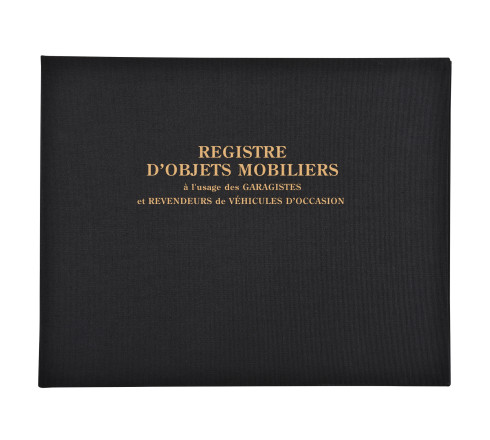 Registre 24x32cm Objets mobiliers - Spécial garagistes 100 pages