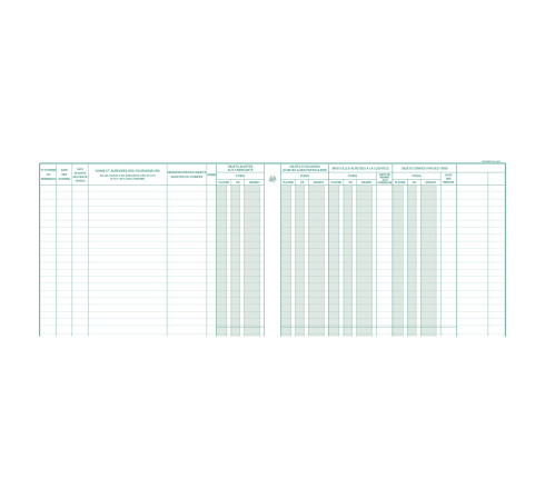 Registre 21,3x27cm Bijoutiers magasiniers 200 pages