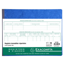 Piqûre 25x32cm pour agents immobiliers et marchands de biens - 80 pages