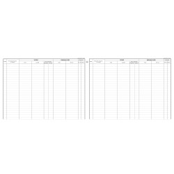 Registre 25x32cm - Registre des visites 25 lignes 80 pages