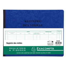Registre 25x32cm - Registre des visites 25 lignes 80 pages