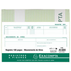 Registre 24x32cm - Mouvements de titres 100 pages