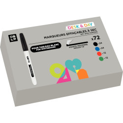 Classpack de 72 feutres Desk and Day pointe moyenne assortis