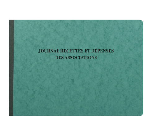 Piqûre 27x38cm - Journal des Recettes Dépenses des Associations 80 pages