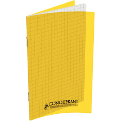 Carnet piqué 96 pages CONQUERANT, format 11x17 cm, quadrillé 5x5, couv