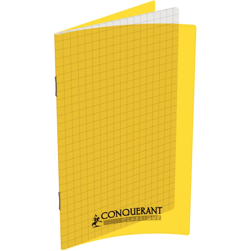 Carnet piqué 96 pages CONQUERANT, format 11x17 cm, quadrillé 5x5, couv