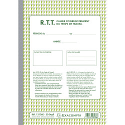 Manifold R.T.T Enregistrement du temps de travail 50 feuillets dupli autocopiants