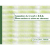 Piqûre 24x32cm - Registre de l'Inspection du travail et du C.S.E. - folioté - 16 pages
