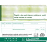 Piqûre 24x32cm - Registre des contrôles de santé et de sécurité au travail - 20 pages