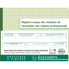 Piqûre 24x32cm - Registre unique des résultats de l'évaluation des risques professionnels - 60 pages