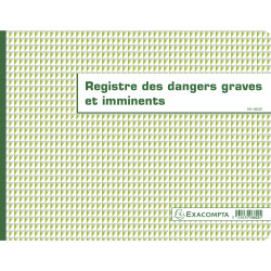 Piqûre 24x32cm - Registre des dangers graves et imminents - 20 pages