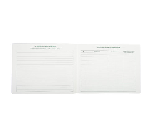 Piqûre 24x32cm - Registre de sécurité pour les établissement recevant du public (ERP) - 32 pages