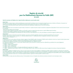 Piqûre 24x32cm - Registre de sécurité pour les établissement recevant du public (ERP) - 32 pages