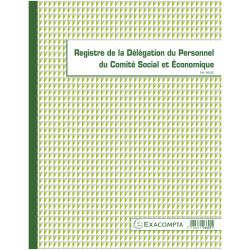 PIQÛRE 32X24CM - REGISTRE DE LA DELEGATION DU PERSONNEL DU CSE - 30 PAGES