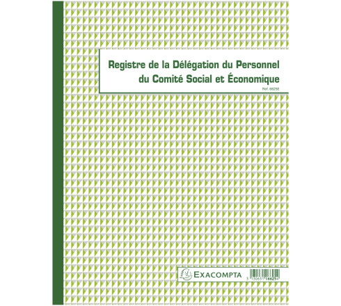 PIQÛRE 32X24CM - REGISTRE DE LA DELEGATION DU PERSONNEL DU CSE - 30 PAGES