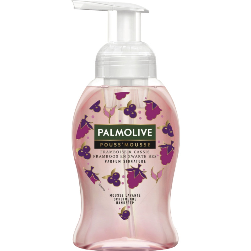 Flacon pompe 250ml mousse lavante framboise / cassis
