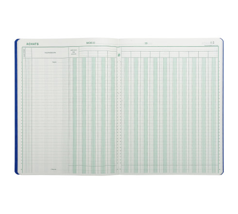 Piqûre 32x25cm Achats 15 colonnes sur 2 pages 33 lignes 80 pages