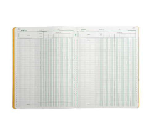 Piqûre 32x25cm Ventes 7 colonnes sur 1 page 6 crédit - 33 lignes 80 pages
