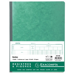 Piqûre 32x25cm Ventes 7 colonnes sur 1 page 6 crédit - 33 lignes 80 pages