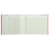 Piqûre 27x32cm Journal de caisse ou banque 13 débits - 6 crédits 31 lignes 80 pages