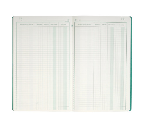 Piqûre 32x19,5cm Livre d'Inventaire 38 lignes 80 pages