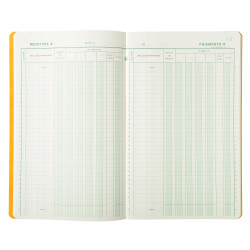 Piqûre 32x19,5cm Journal de caisse ou banque 5 débits - 5 crédits 31 lignes 80 pages