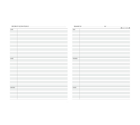 L'agenda scolaire de l'élève, 170X220, 39 semaines, 72 pages