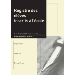 Registre des élèves inscrits à l'école, 297X210, 377 noms, 56 pages
