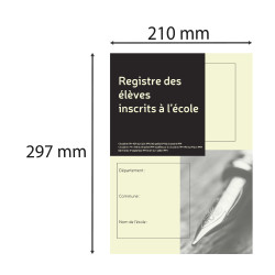 Registre des élèves inscrits à l'école, 297X210, 377 noms, 56 pages