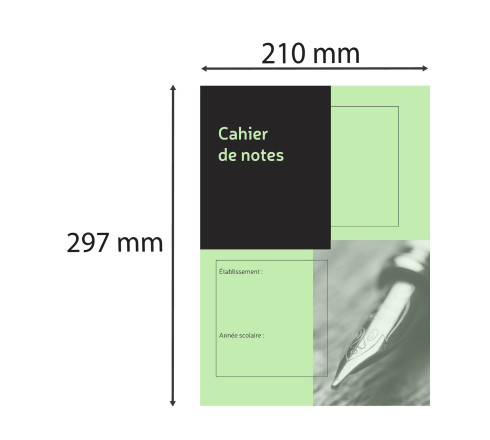 Cahier de notes, matières préimprimées, 297X210, 16 pages