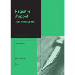 Registre annuel d'appel journalier, 297X210, pages découpées, 24 pages