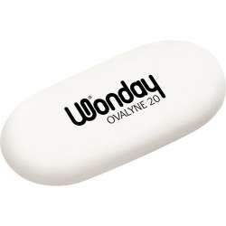 Boîte de 20 gommes Ovalyne blanches