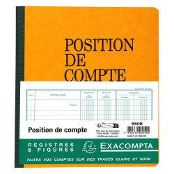 Piqûre position de compte 21x19cm 80 pages