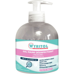 Flacon pompe 300ml gel hydroalcoolique neutre