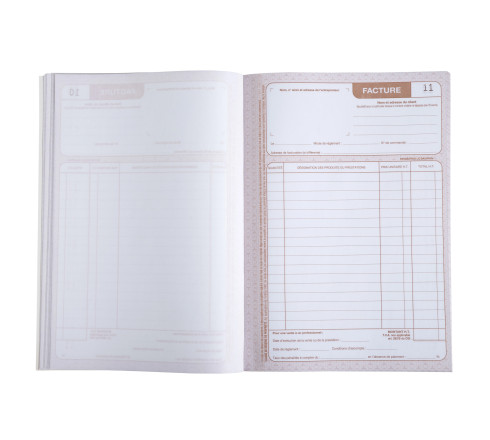 Manifold autocopiant 210X148 Factures auto-entrepreneur 50 dupli