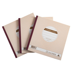 Lot de 3 manifolds COMMANDES - papier autocopiant - triplicata (1 original et 2 copies) - 50feuilles - format 21 x 21 cm - couve