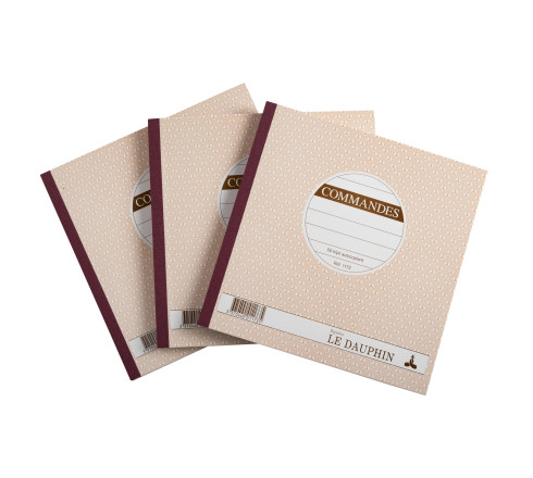 Lot de 3 manifolds COMMANDES - papier autocopiant - triplicata (1 original et 2 copies) - 50feuilles - format 21 x 21 cm - couve