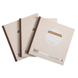 Lot de 3 manifolds COMMANDES - papier autocopiant - duplicata (1 original et 1 copie) - 50 feuilles - format 21 x 21 cm - couver