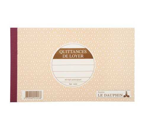 Manifold autocopiant 125X210 Quittance de loyer 50 tripli