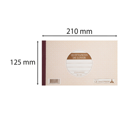 Manifold autocopiant 125X210 Quittance de loyer 50 tripli
