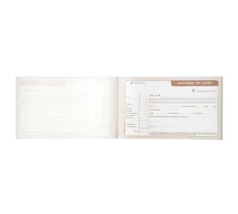 Manifold autocopiant 125X210 Quittance de loyer 50 tripli