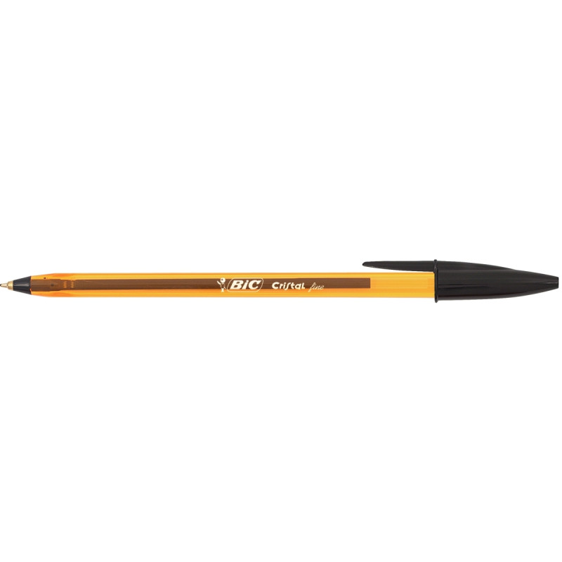 Boîte de 50 stylos bille Cristal pointe fine noirs