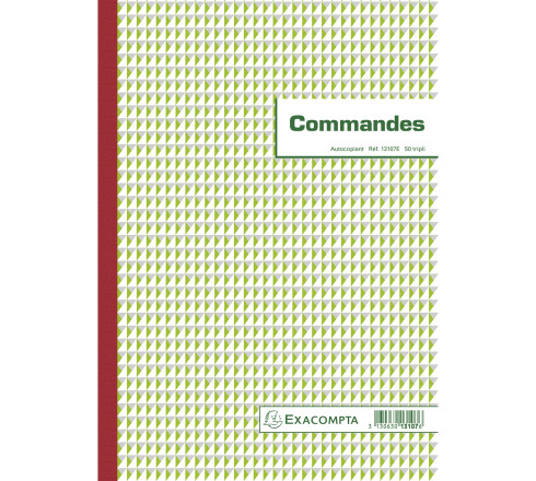 Manifold commandes 29,7x21cm 50 feuillets tripli autocopiants