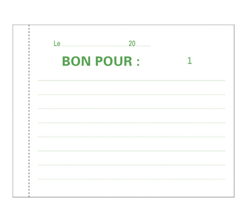 Manifold Bon pour 10,5x13,5cm 50 feuillets dupli autocopiants